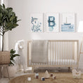 Load image into Gallery viewer, Shark Nursery Prints | Set of 3 | Personalised Wall Art for Boys' Room - RoseRowanDesign -