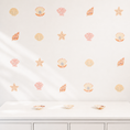 Load image into Gallery viewer, Watercolour Seashell Wall Stickers | Shell Nursery Wall Decals - Set of 20