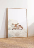 Load image into Gallery viewer, Sleeping Animals Nursery Wall Prints | Set of 3 | Bunny, Fox & Deer for Gender - Neutral Baby Room - RoseRowanDesign -