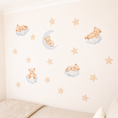 Load image into Gallery viewer, Sleeping Bear & Stars Wall Stickers | Removable Fabric Nursery Decals