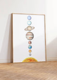Load image into Gallery viewer, Space Nursery Prints | Set of 2 | Solar System & Rocket Wall Art for Kids' Room - RoseRowanDesign -