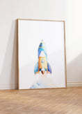 Load image into Gallery viewer, Space Nursery Prints | Set of 2 | Solar System & Rocket Wall Art for Kids' Room - RoseRowanDesign -