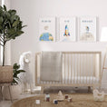Load image into Gallery viewer, Space Nursery Prints | Set of 3 | Astronaut & Rocket Wall Art for Boys' Room or Playroom - RoseRowanDesign -