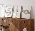 Load image into Gallery viewer, Space Nursery Prints | Set of 3 | Solar System & Astronaut Decor for Boys' Room - RoseRowanDesign -