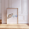 Load image into Gallery viewer, Space Nursery Prints | Set of 3 | Solar System & Astronaut Wall Art for Toddler Boy's Room - RoseRowanDesign -