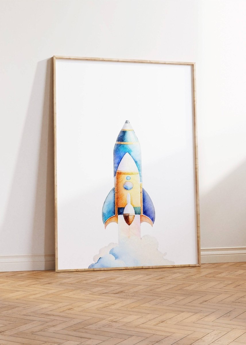 Space Nursery Prints | Set of 6 | Solar System & Astronaut Decor for Boys' Room - RoseRowanDesign -