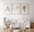 Load image into Gallery viewer, Star Personalised Set of 3 Wall Prints | Wall Art for Nursery, Bedroom or Playroom - RoseRowanDesign - Wall Art