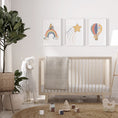 Load image into Gallery viewer, Star Personalised Set of 3 Wall Prints | Wall Art for Nursery, Bedroom or Playroom - RoseRowanDesign - Wall Art