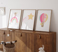 Load image into Gallery viewer, Star Personalised Set of 3 Wall Prints | Wall Art for Nursery, Bedroom or Playroom - RoseRowanDesign - Wall Art