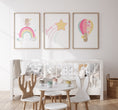 Load image into Gallery viewer, Star Personalised Set of 3 Wall Prints | Wall Art for Nursery, Bedroom or Playroom - RoseRowanDesign - Wall Art