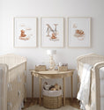 Load image into Gallery viewer, Teddy Nursery Prints | Set of 3 | Personalised Wall Art for childs' Room - RoseRowanDesign -