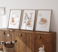 Load image into Gallery viewer, Teddy Nursery Prints | Set of 3 | Personalised Wall Art for childs' Room - RoseRowanDesign -