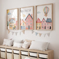 Load image into Gallery viewer, Tiny Town Nursery Prints | Set of 3 | Personalised Wall Art for childs' Room - RoseRowanDesign -