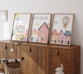 Load image into Gallery viewer, Tiny Town Nursery Prints | Set of 3 | Personalised Wall Art for childs' Room - RoseRowanDesign -