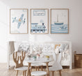 Load image into Gallery viewer, Transport Personalised Set of 3 Wall Prints | Wall Art for Nursery, Bedroom or Playroom - RoseRowanDesign - Wall Art