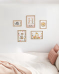 Load image into Gallery viewer, Tropical Safari Gallery Wall Nursery Prints – Floral Animal Wall Art - RoseRowanDesign -