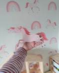 Load image into Gallery viewer, Unicorn & Rainbow Wall Stickers | Fabric Wall Decals | Kids Bedroom & Playroom Decor