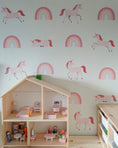Load image into Gallery viewer, Unicorn & Rainbow Wall Stickers | Fabric Wall Decals | Kids Bedroom & Playroom Decor
