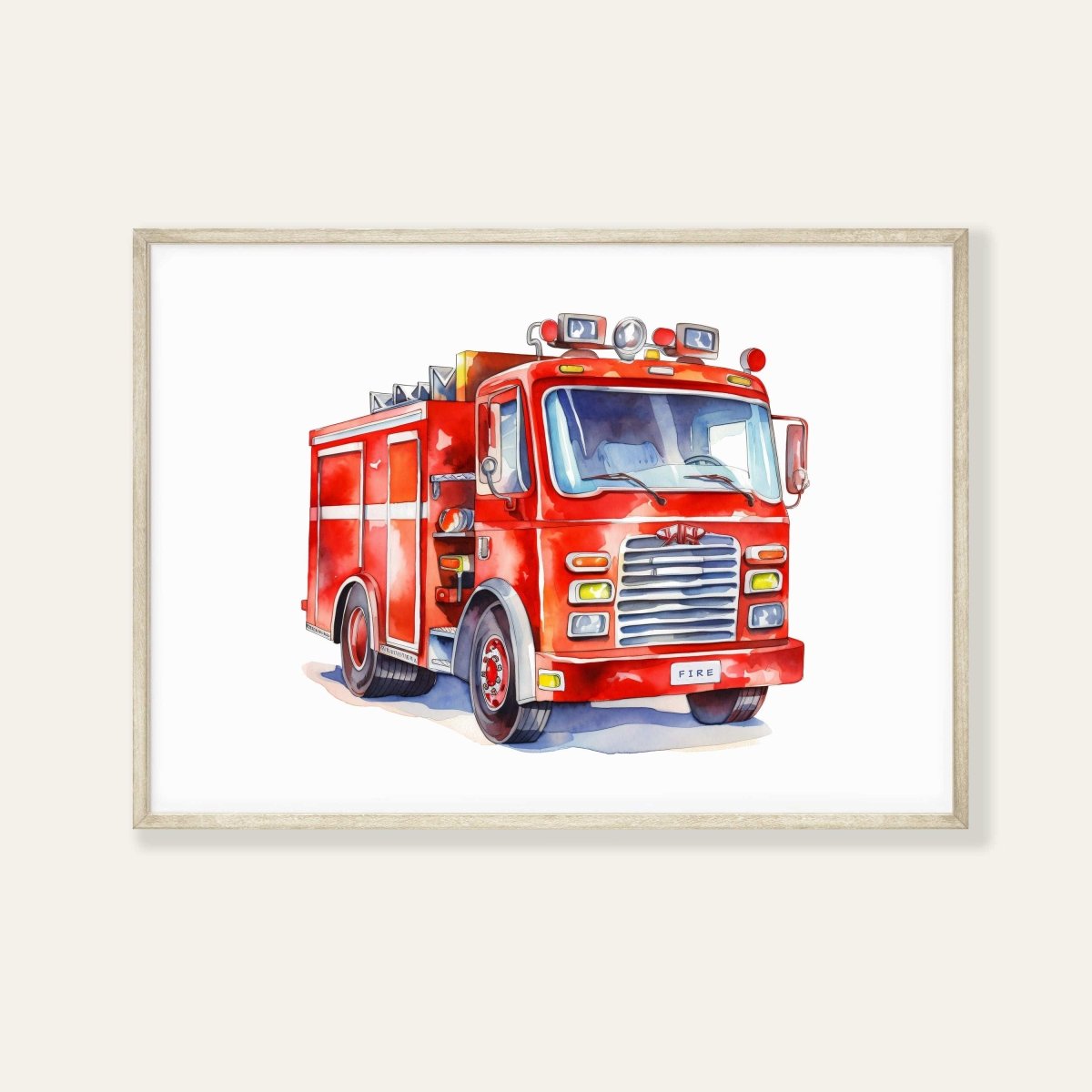 Vehicles Wall Art Set | Choice of 9, 6, 4, or 3 Prints | Transport & Construction Theme for Boys' Room - RoseRowanDesign -