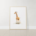 Load image into Gallery viewer, Watercolor Safari Animal Prints | Set of 6 | Neutral Nursery Wall Art for Baby's Room - RoseRowanDesign -