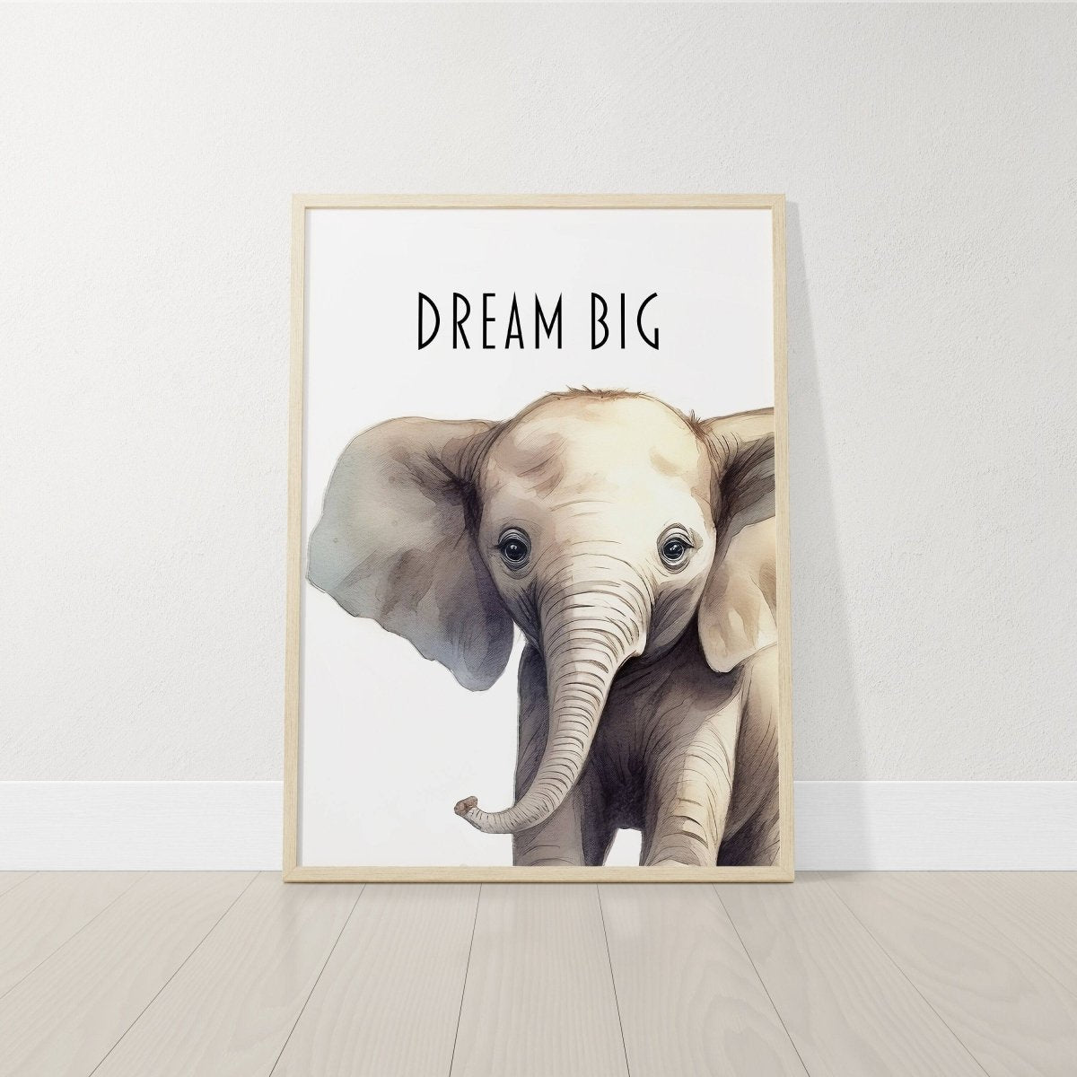 Watercolour Safari Animal Nursery Prints | Set of 6 | Gender Neutral Wall Art for Baby's Bedroom - RoseRowanDesign -