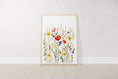 Load image into Gallery viewer, Wildflower Nursery Wall Art Prints | Set of 3 | Botanical Decor for Baby Girl's Room - RoseRowanDesign -