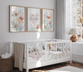 Load image into Gallery viewer, Wildflower Personalised Set of 3 Girls Prints | Wall Art for Nursery, Bedroom or Playroom - RoseRowanDesign - Wall Art