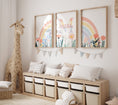 Load image into Gallery viewer, Wildflower Set of 3 Personalised Prints | Pastel Rainbow Girls Room Wall Art - RoseRowanDesign - Wall Art