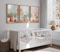 Load image into Gallery viewer, Woodland Animal Nursery Prints | Set of 3 | Blossom Tree & Pink Forest Decor for Girls' Room - RoseRowanDesign -