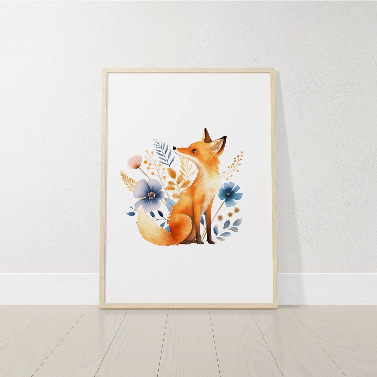 Woodland Animal Nursery Prints | Set of 3 | Floral Forest Decor for Baby Girl's Room - RoseRowanDesign -