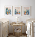 Load image into Gallery viewer, Woodland Animal Nursery Prints | Set of 3 | Gender - Neutral Boho Scandi Forest Decor - RoseRowanDesign -