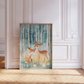 Load image into Gallery viewer, Woodland Animal Nursery Prints | Set of 3 | Teal Forest Scandi & Boho Decor for Kids' Room - RoseRowanDesign -