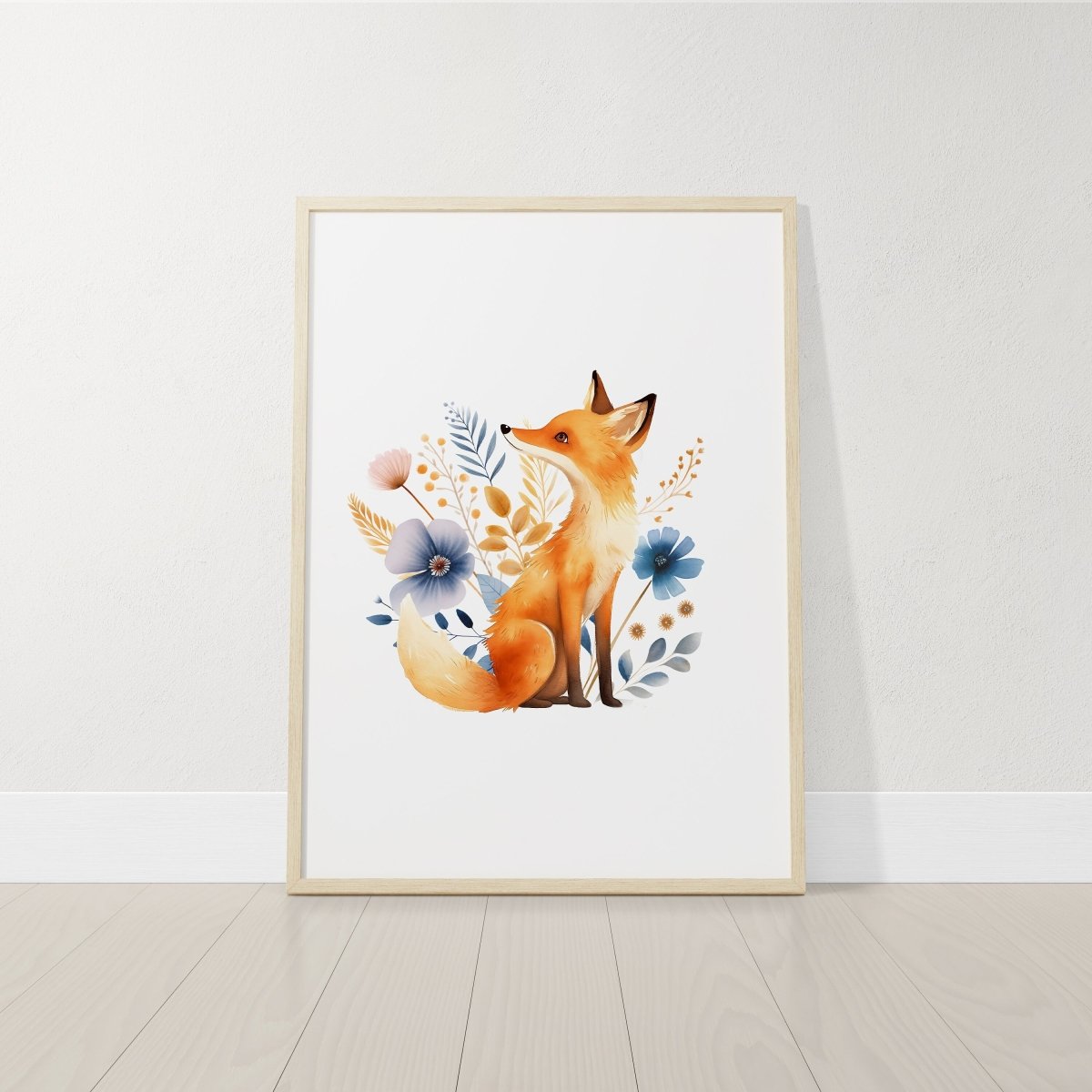 Woodland Animal Nursery Prints | Set of 6 | Boho Forest & Wildflower Wall Art for Baby Girl's Room - RoseRowanDesign -