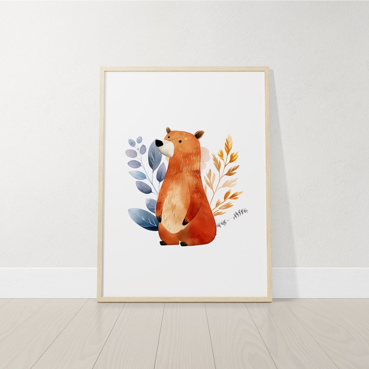 Woodland Animal Nursery Prints | Set of 6 | Boho Forest & Wildflower Wall Art for Baby Girl's Room - RoseRowanDesign -