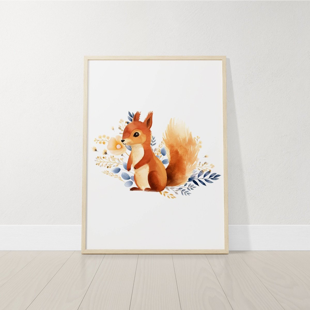 Woodland Animal Nursery Prints | Set of 6 | Boho Forest & Wildflower Wall Art for Baby Girl's Room - RoseRowanDesign -