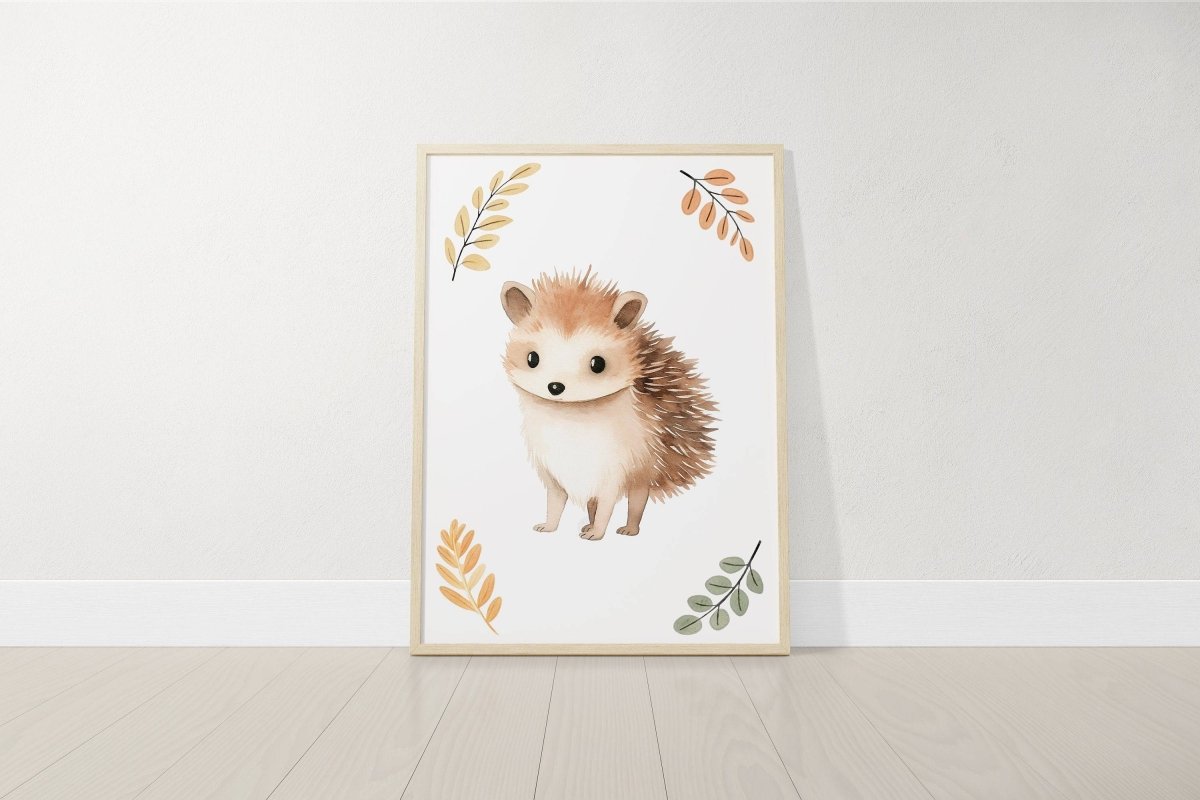 Woodland Animal Nursery Prints | Set of 6 | Neutral Forest Decor with Fox, Bunny, Deer & Bear - RoseRowanDesign - Wall Art