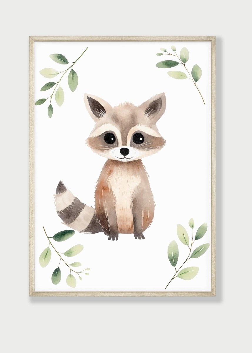 Woodland Animal Nursery Prints | Set of 6 | Neutral Forest - Themed Wall Art for Baby's Room - RoseRowanDesign -