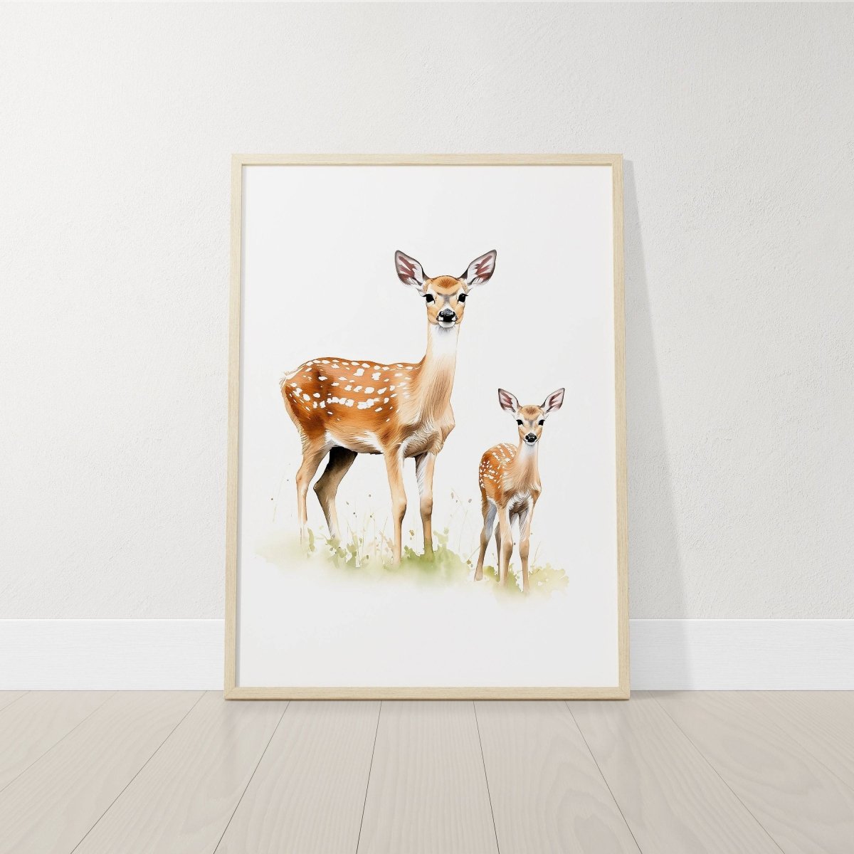 Woodland Animal Nursery Wall Prints | Set of 3 | Neutral Forest Animal Art for Baby’s Room - RoseRowanDesign -