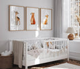 Load image into Gallery viewer, Woodland Animal Nursery Wall Prints | Set of 3 | Neutral Forest & Boho Decor for Baby's Room - RoseRowanDesign -