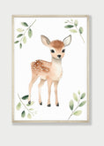 Load image into Gallery viewer, Woodland Animal Nursery Wall Prints | Set of 3 | Neutral Forest & Botanical Decor for Baby's Nursery - RoseRowanDesign -