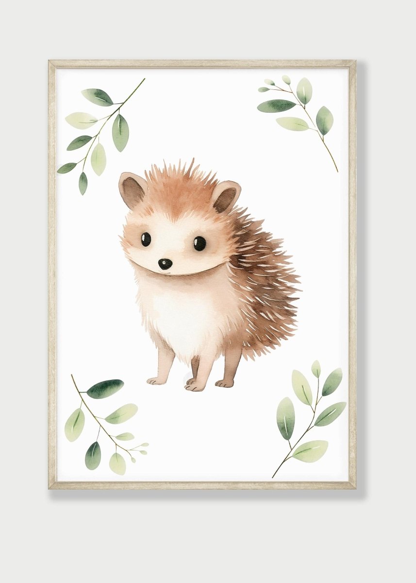 Woodland Animal Nursery Wall Prints | Set of 3 | Neutral Forest & Botanical Decor for Baby's Nursery - RoseRowanDesign -