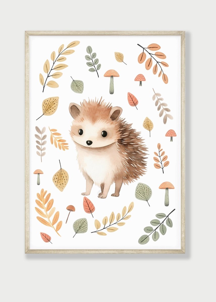 Woodland Animal Nursery Wall Prints | Set of 3 | Neutral Forest & Botanical Decor for Baby's Room - RoseRowanDesign -