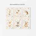 Load image into Gallery viewer, Woodland Animal Nursery Wall Prints | Set of 3 | Neutral Forest & Botanical Decor for Baby's Room - RoseRowanDesign -