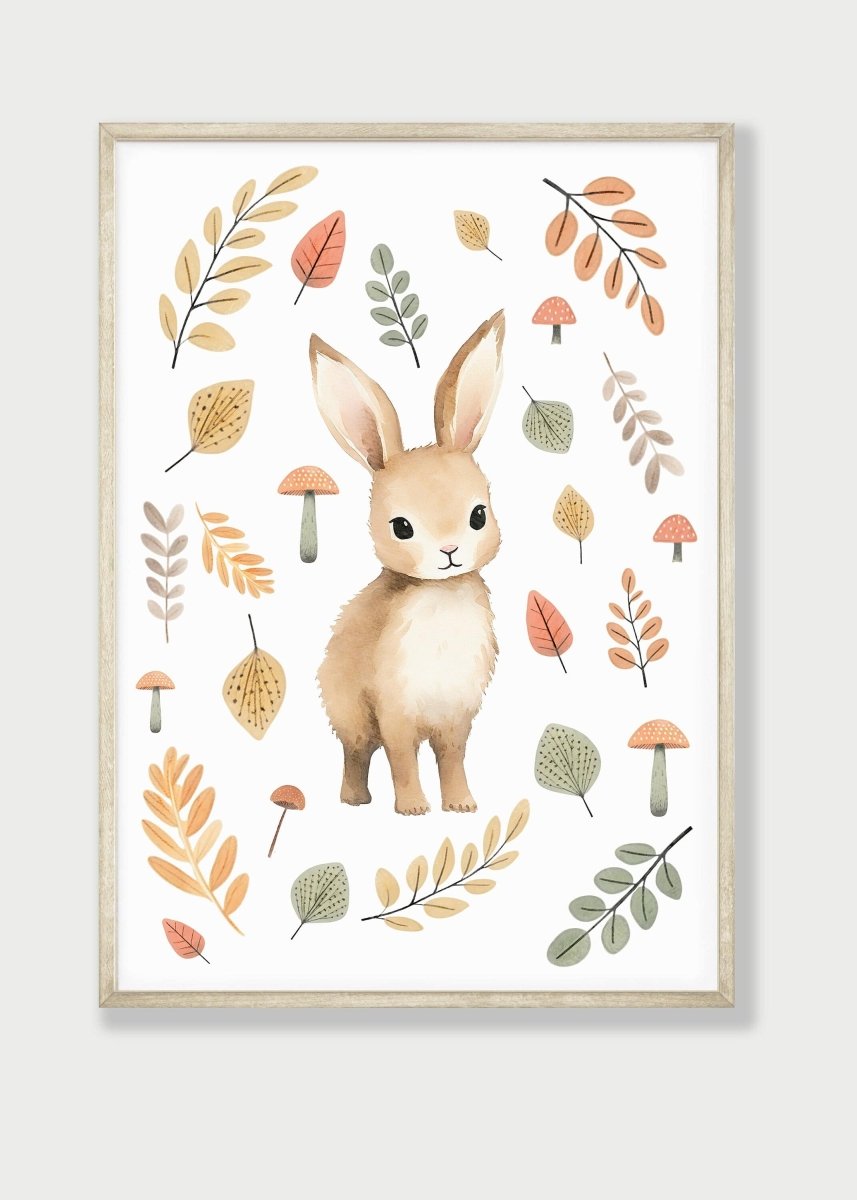 Woodland Animal Nursery Wall Prints | Set of 3 | Neutral Forest & Botanical Decor for Baby's Room - RoseRowanDesign -