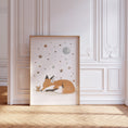 Load image into Gallery viewer, Woodland Animal Nursery Wall Prints | Set of 3 | Sleeping Animals & Starry Night Decor for Babies' Room - RoseRowanDesign -