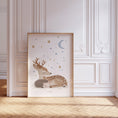 Load image into Gallery viewer, Woodland Animal Nursery Wall Prints | Set of 3 | Sleeping Animals & Starry Night Decor for Babies' Room - RoseRowanDesign -