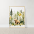 Load image into Gallery viewer, Woodland Bear Nursery Prints | Set of 3 | Forest Adventure Wall Art for Unisex Nursery - RoseRowanDesign -