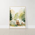 Load image into Gallery viewer, Woodland Bear Nursery Prints | Set of 3 | Forest Adventure Wall Art for Unisex Nursery - RoseRowanDesign -