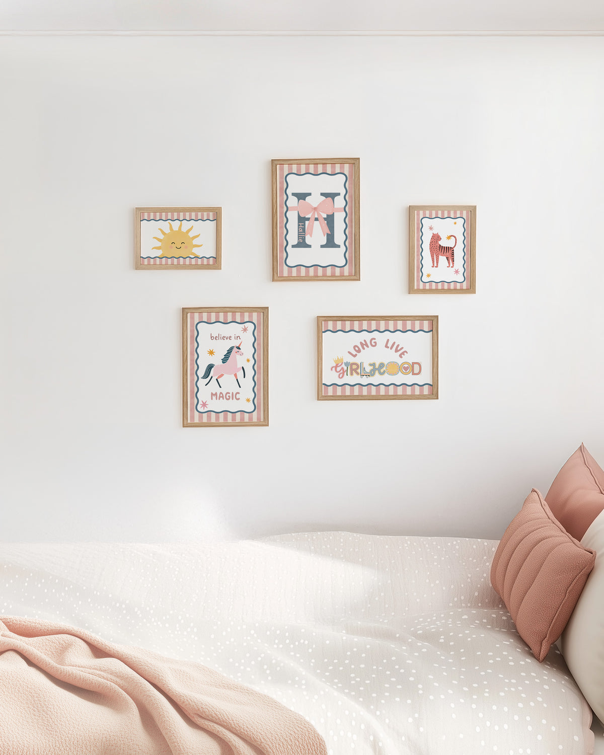 Long Live Girlhood Nursery Gallery Wall | Set of 5 Prints