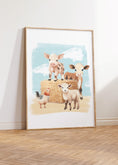 Load image into Gallery viewer, Personalised Farm Nursery Wall Prints | Set of 3 Barnyard Animal Decor | Boys' Room Posters - RoseRowanDesign
